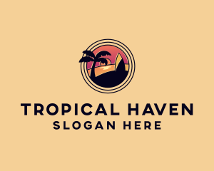 Tropical Beach Resort logo design