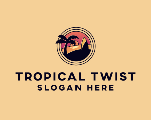 Tropical Beach Resort logo design