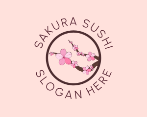 Sakura Flower Beauty  logo design