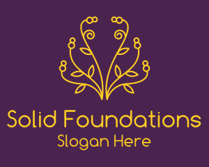 Golden Elegant Plant logo