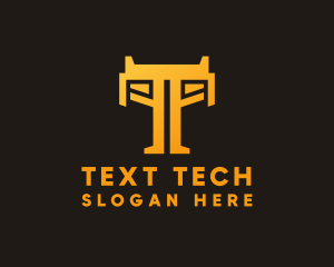 Construction Equipment Letter T logo design