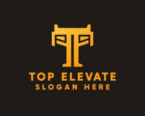 Construction Equipment Letter T logo design