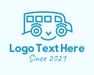 Blue Happy Bus  logo