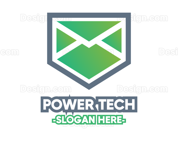 Mail Envelope Shield Logo