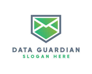 Mail Envelope Shield logo design