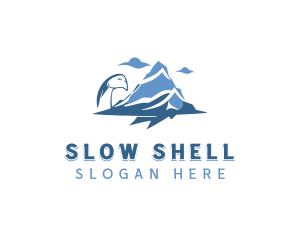 Island Turtle Mountain logo design