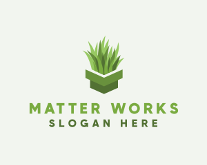 Plant Grass Pot logo design