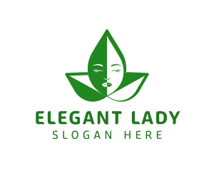 Green Beauty Leaf logo design