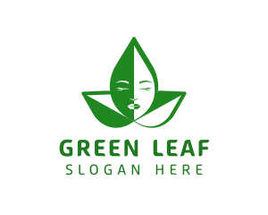 Green Beauty Leaf logo design