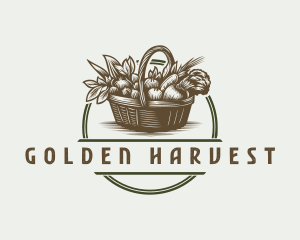 Vegetable Food Basket logo design