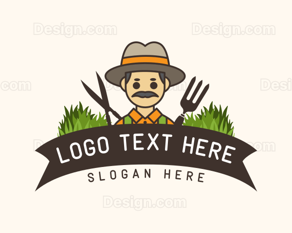 Gardener Grass Banner Logo