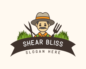 Gardener Grass Banner logo design