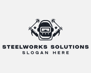 Industrial Welding Steelworks logo design