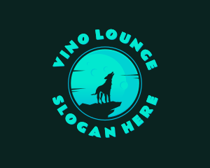 Wolf Howl Moon logo design