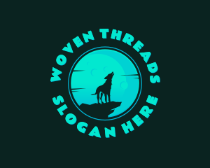 Wolf Howl Moon logo design