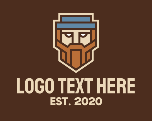 Geometric Beard Man  logo