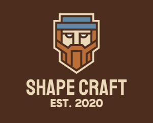 Geometric Beard Man  logo