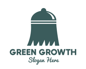 Green Cloche Broom logo design