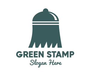 Green Cloche Broom logo design