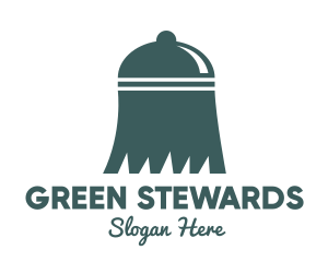 Green Cloche Broom logo design