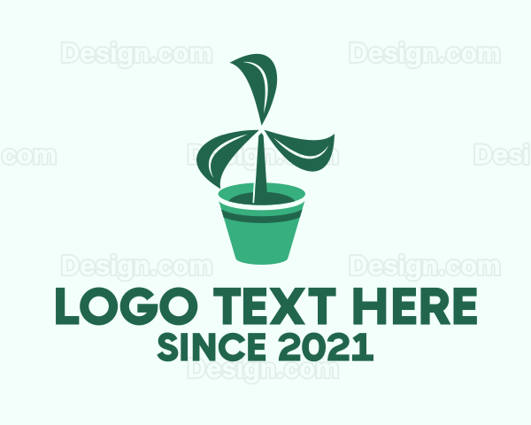 Green Propeller Plant Logo