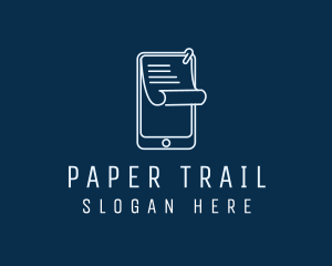 Paper Mobile Phone logo design