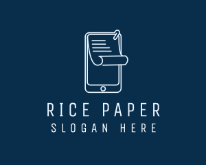 Paper Mobile Phone logo design