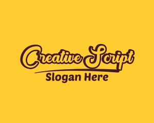 Quirky Retro Script logo design