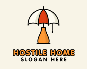 Umbrella Lamp Home Improvement logo design