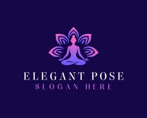 Lotus Yoga Zen logo design