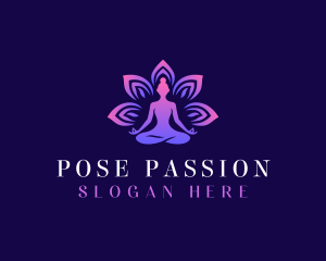 Lotus Yoga Zen logo design