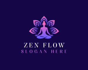 Lotus Yoga Zen logo design