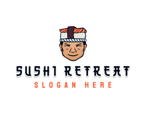 Sushi Sashimi Man logo design