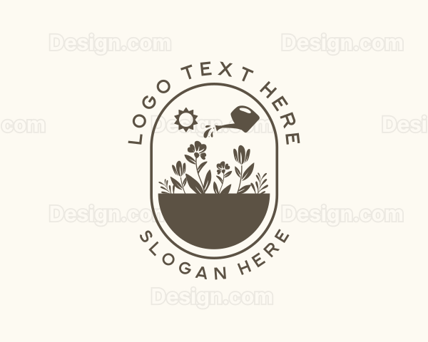 Floral Gardening Care Logo