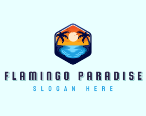 Beach Resort Getaway logo design