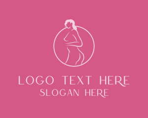 Pink Sexy Nude Woman logo
