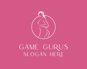 Pink Sexy Nude Woman logo