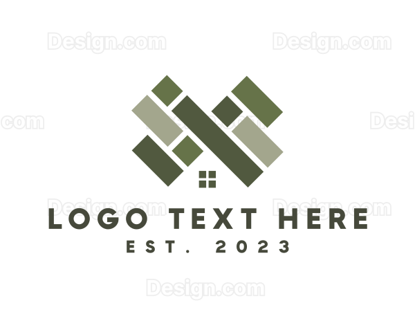 House Tile Flooring Logo