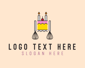 Birthday Cake Bakery Logo