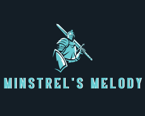 Medieval Knight Soldier logo design