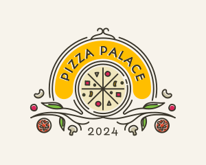 Pizza Food Pizzeria logo design