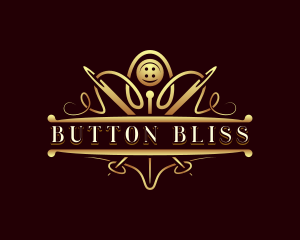 Tailoring Needle Button logo design