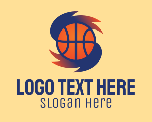 Gradient Basketball Hurricane  logo design