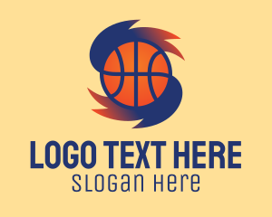 Gradient Basketball Hurricane  Logo