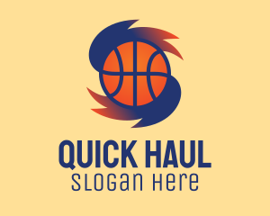 Gradient Basketball Hurricane  Logo