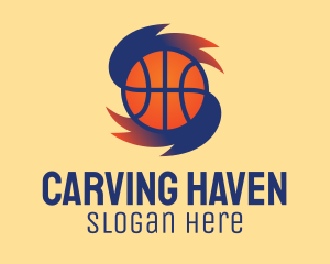 Gradient Basketball Hurricane  logo design