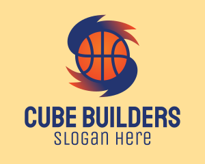 Gradient Basketball Hurricane  logo design