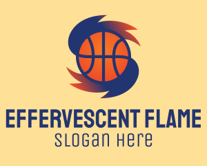 Gradient Basketball Hurricane  logo design