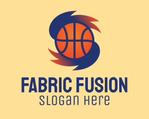 Gradient Basketball Hurricane  logo design