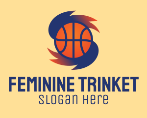 Gradient Basketball Hurricane  logo design